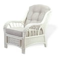 thumbnail image 4 of Alexa Living Armchair w/Ottoman White Color, Natural Rattan Wicker Handmade Design, 4 of 8