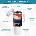 thumbnail image 4 of SKYSONIC Stainless Steel Tumbler Car Handle Water Cup 40 oz Vacuum Insulated Tumbler with Straw for Car Travel Sport - Lake with A Sunset, 4 of 7