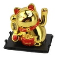 thumbnail image 1 of Solar Fortune Cat Statue, Wealth Symbol Auto Waving Arm Lucky Fortune Cat 2 Inch  For Gift Giving For Store Opening, 1 of 8