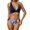Blue#9527, variant on BOOMNY Womens Bikini Sets 2 Peice Swimsuit For Women Hawaii Graphic Swimwear Deep V Neck Low Rise Cozy Soft Bathing Suits