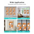 thumbnail image 6 of Window Privacy Film Burnt Orange Grey Stained Glass Window Film Decorative Sun Block Window Cover Modern Oil Painting White Geometric Window Clings Static Adhesive Sticker for Bathroom 23.6"x59", 6 of 7