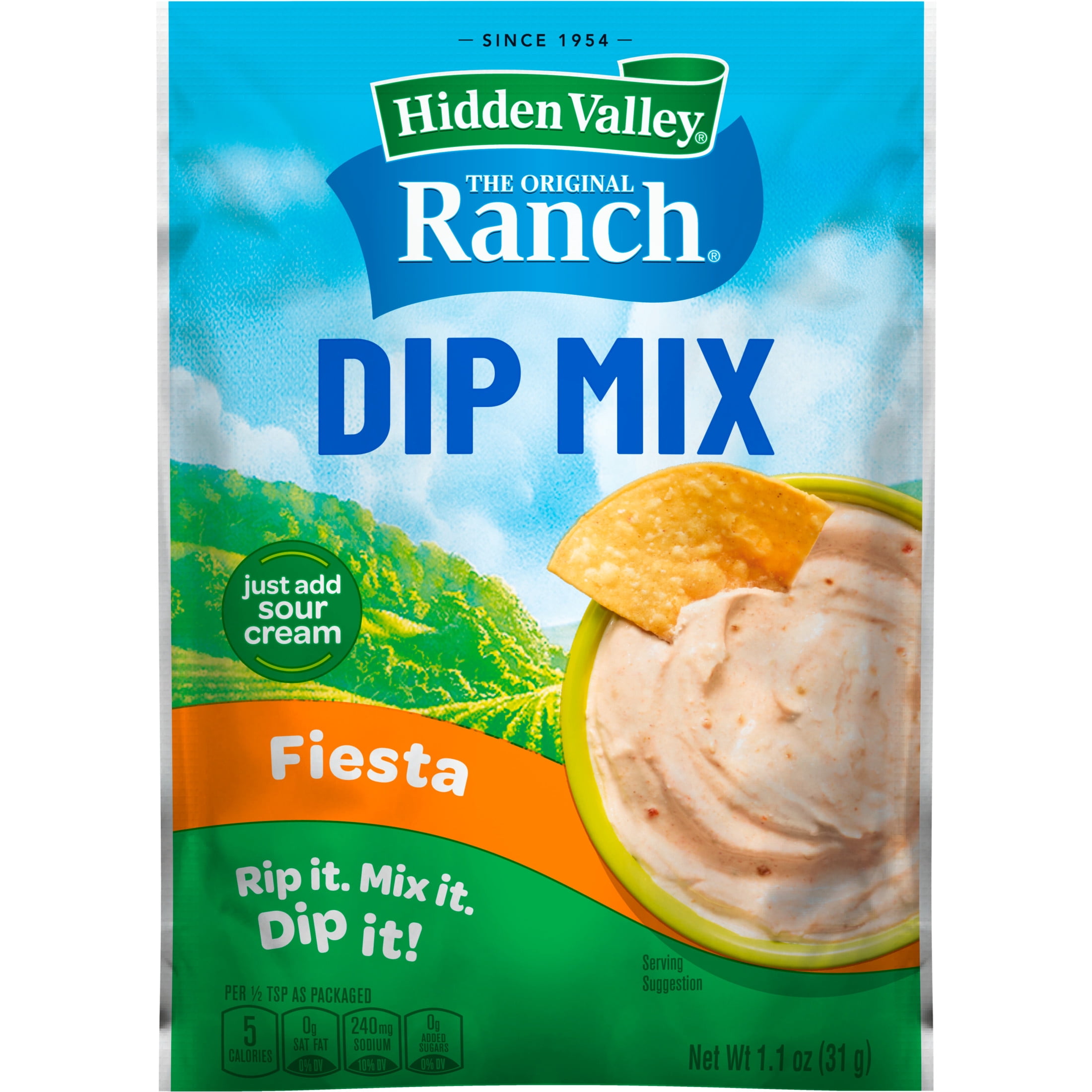 Hidden Valley Fiesta Ranch Dip Mix, 1 oz Packet