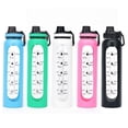 thumbnail image 4 of 32oz Large Protein Shaker Glass Bottle, Large Capacity Sports Water Bottle,High Temperature Resistant, Portable,Wide Mouth & Time Marker for Gym Workout Sports, 4 of 7