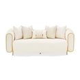 thumbnail image 2 of Michael Amini Sassani Chenille Loveseat - Crepe/Gold, 2 of 19