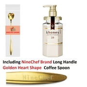 & Honey (and Honey) Deep Moist Treatment 2.0 Plus NineChef Brand Golden Heart Shape Long Handle Ice Tea Coffee Spoon