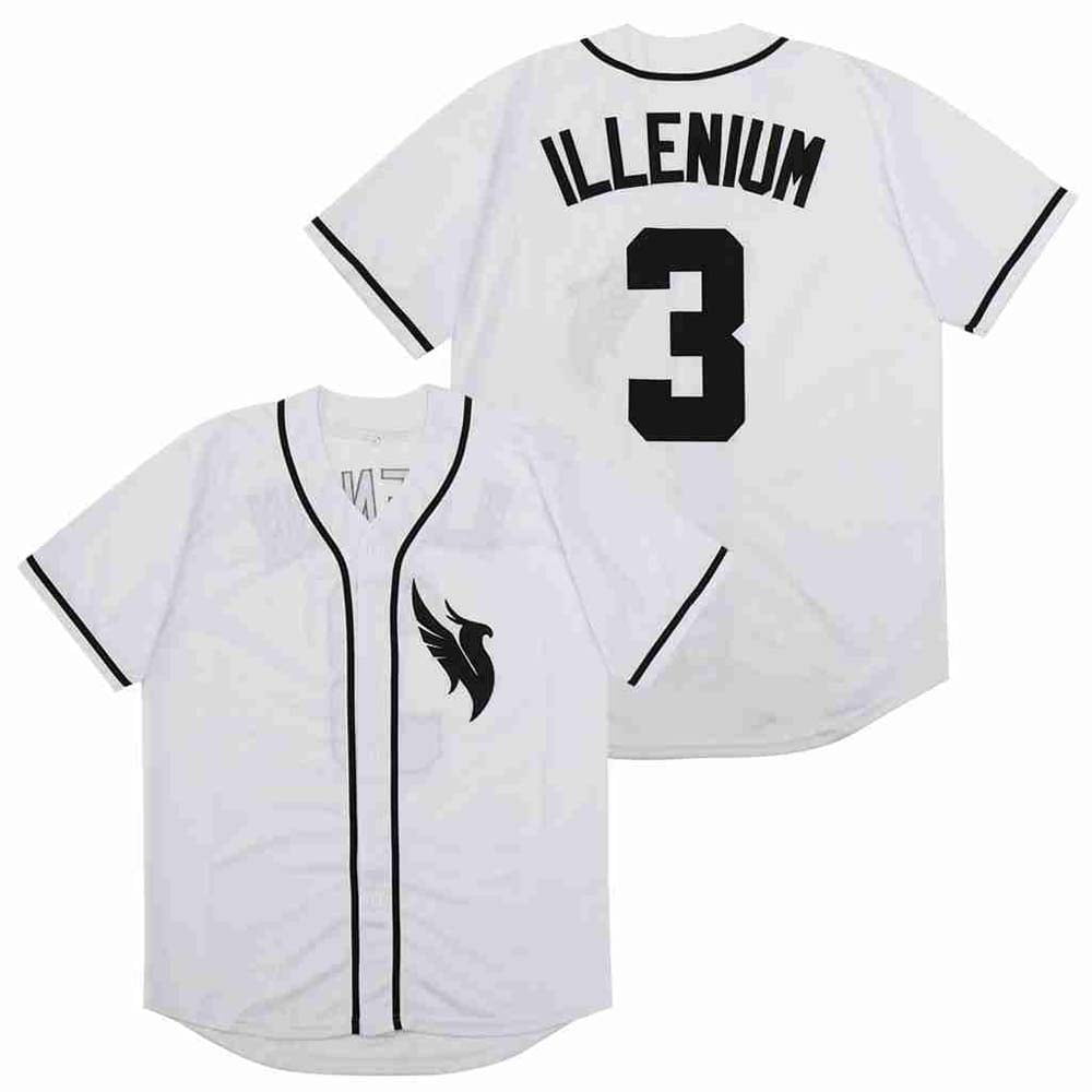 Custom White Baseball Jersey Button Down Shirt  