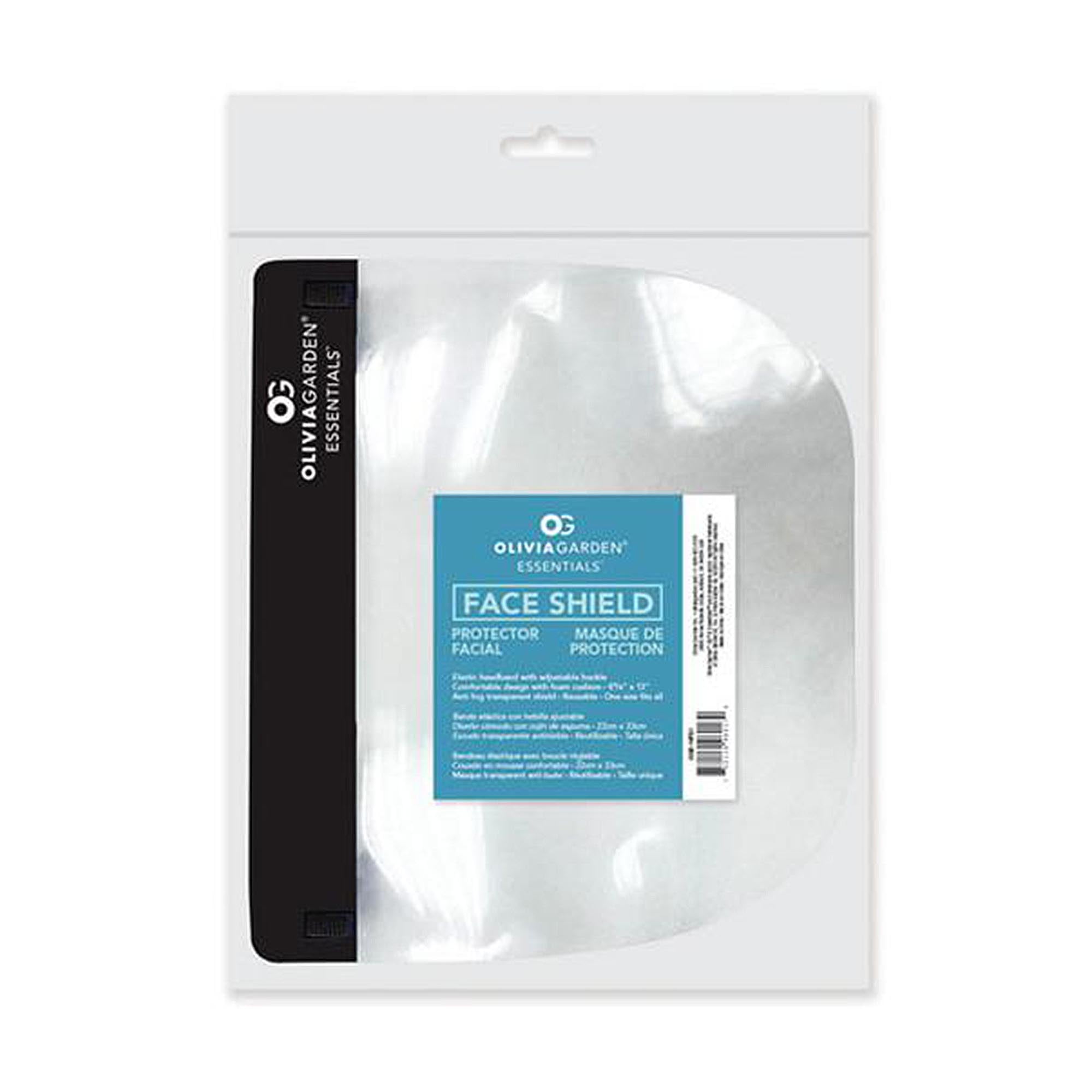 Olivia Garden Essentials Bundle - 5 Face Shields With Black Band (8 5/8" X 13") (Individual Peggable Bag)