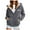 Dark Gray, variant on Womens Fleece Lined Zip Up Hoodie Thermal Warm Sherpa Pullover Sweatshirts Heart Print Sweaters Cute Tops (Dark Gray, 3XL)