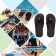 thumbnail image 5 of Men's Soft Flip-Flop Sandals, Light Weight, Shock Proof, Non-Slip, Wide Sole, Canvas Strap, Comfort Thong Slippers for Indoor and Outdoor Beach,Size 8.5-14, 5 of 6