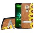 thumbnail image 2 of Labanema Motorola Moto G7 Play Case, Motorola Moto G7 Play Cover with Metal Kickstand, Natural Wood TPU Cover, Anti Scratch Case for Motorola Moto G7 Play (Sunflower), 2 of 7
