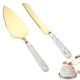 thumbnail image 1 of Juego de Pala y Cuchillo para Pastel de Acero Inoxidable Uego Blanco para Bodas y Fiestas, 1 of 7