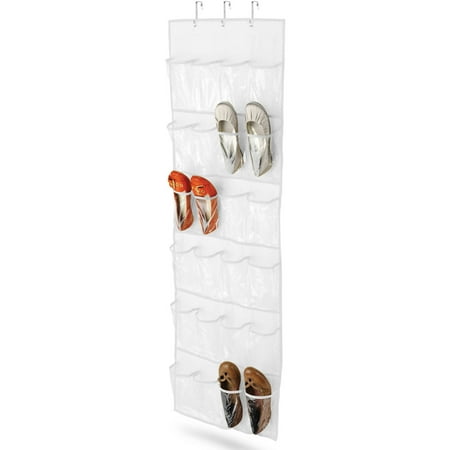 Honey Can Do 24 Pocket Over The Door Shoe Organizer White