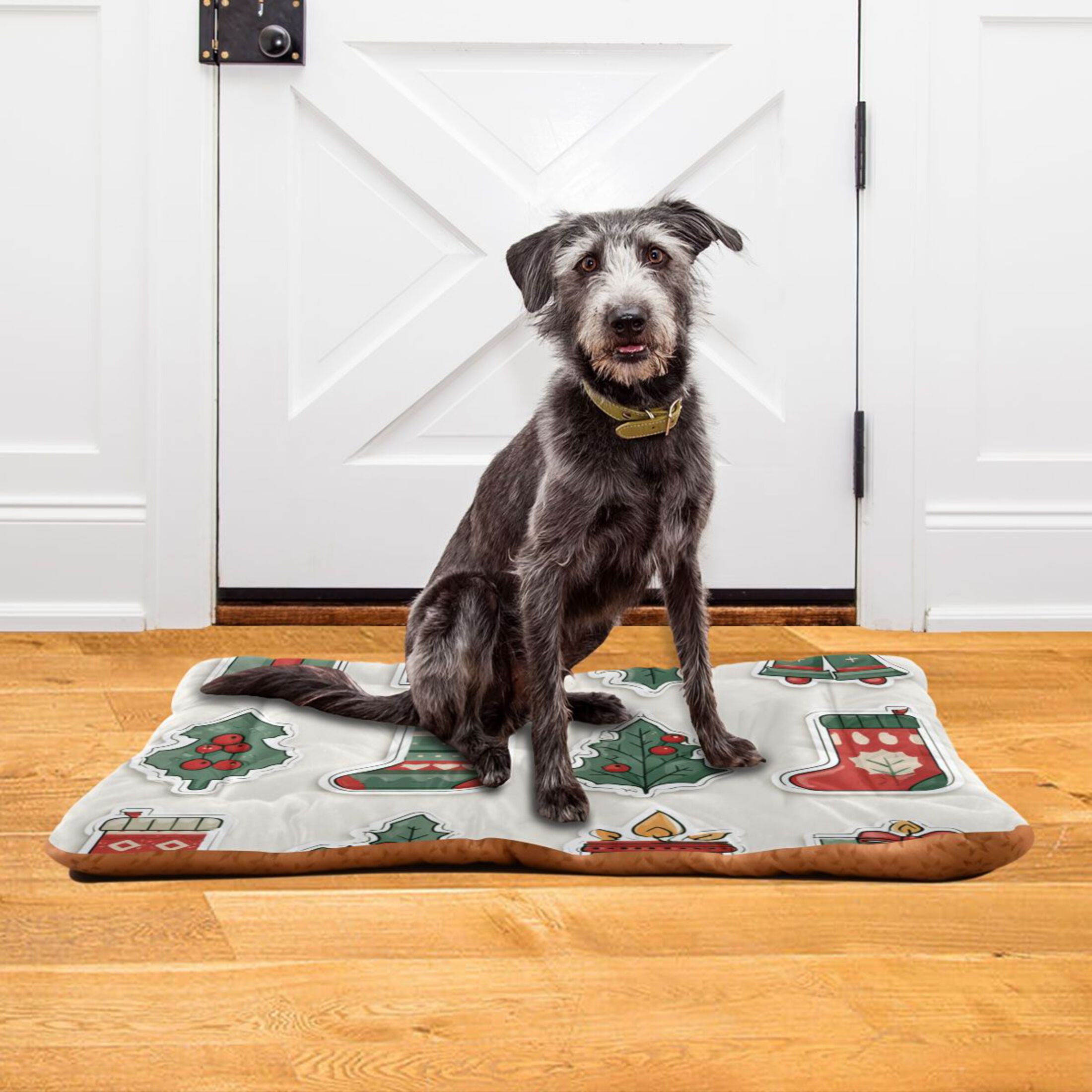 Cozy Mat Pet Bed Indoor Outdoor Warm Soft For Cat Dog Puppy(S/M) Presents Socks