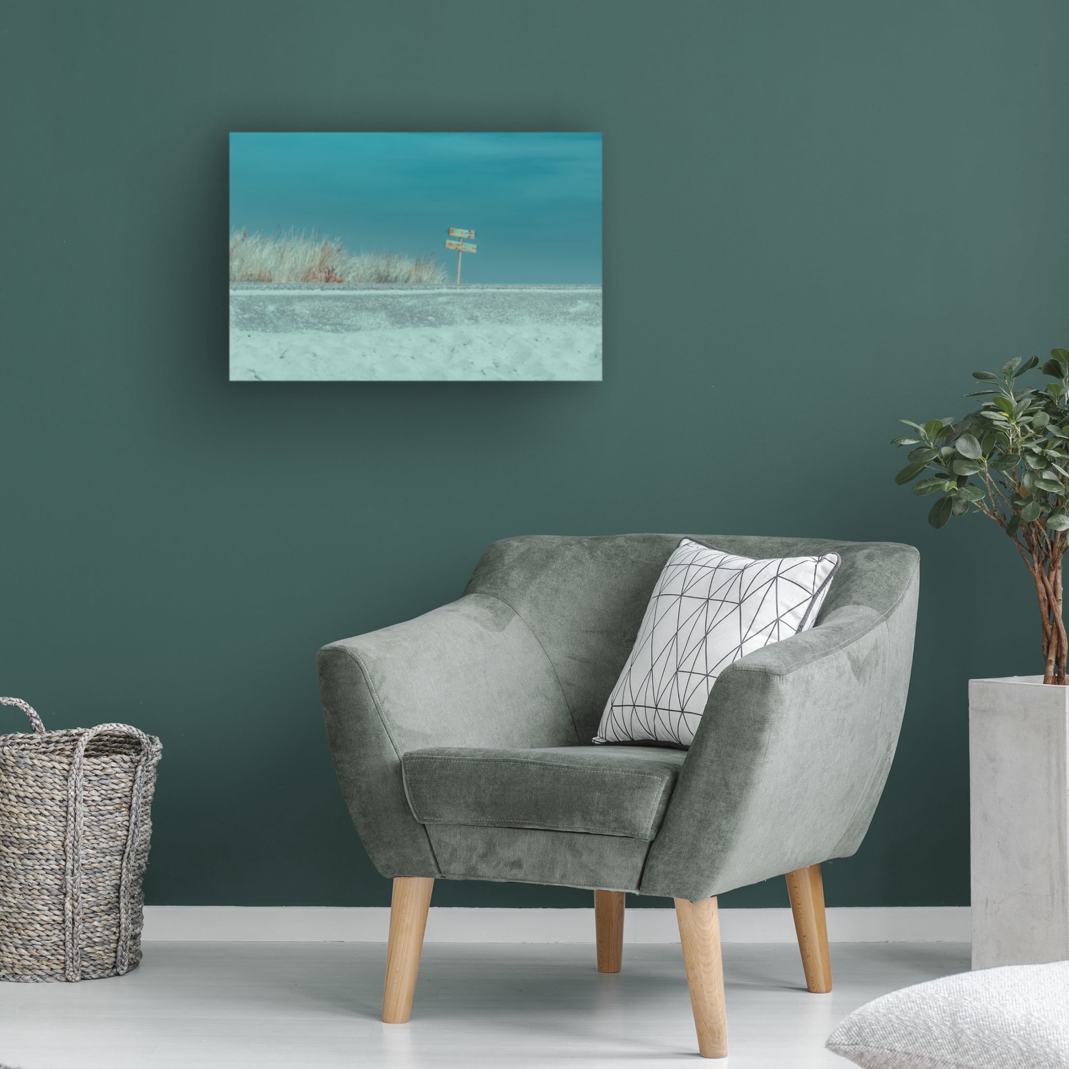 Canvas Wall Art - Bernardine de Laat 'Welcome To The Beach' Wall Art for Living Room, Bedroom, or Office Décor by Trademark Fine Art - 24 x 16 Inches