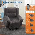 thumbnail image 4 of Lift Chair with Heat and Massage – Power Lift Recliner for Elderly & People with Mobility Issues, Electric Reclining Chair with Plush Padding, Back Support, Remote Control, 4 of 7