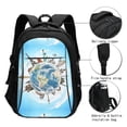 thumbnail image 3 of Easygdp World Travel Mochila para Laptop de Viaje con Puerto USB, Mochila para Laptop con Puerto de Carga USB para Mujeres y Hombres, 3 of 7
