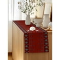 thumbnail image 5 of Table Runner 72 Inches Long for Kitchen Dining, Red Boho Dresser Scarf Farmhouse, Dining Table Decorations for Wedding/Parties, Vintage Ethnic Tribe Abstract Art Retro 14 x 72 In, 5 of 8