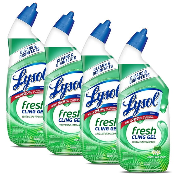 Lysol Power & Fresh Cling Toilet Bowl Cleaner, Country Scent, 24 Ounces (Pack of 4)