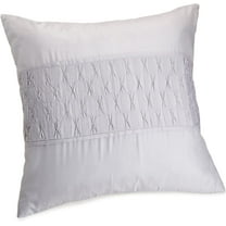 Calvin Klein Home Blush Gathered Tuck Pillow, Pale Plum, 18X18