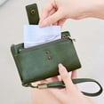thumbnail image 4 of Cartera de cuero para mujer con bloqueo RFID, cartera para mujer, cartera multifuncional de tres pliegues, estilo corto, monedero vintage de gran capacidad, almacenamiento y organización, almacenamien, 4 of 6