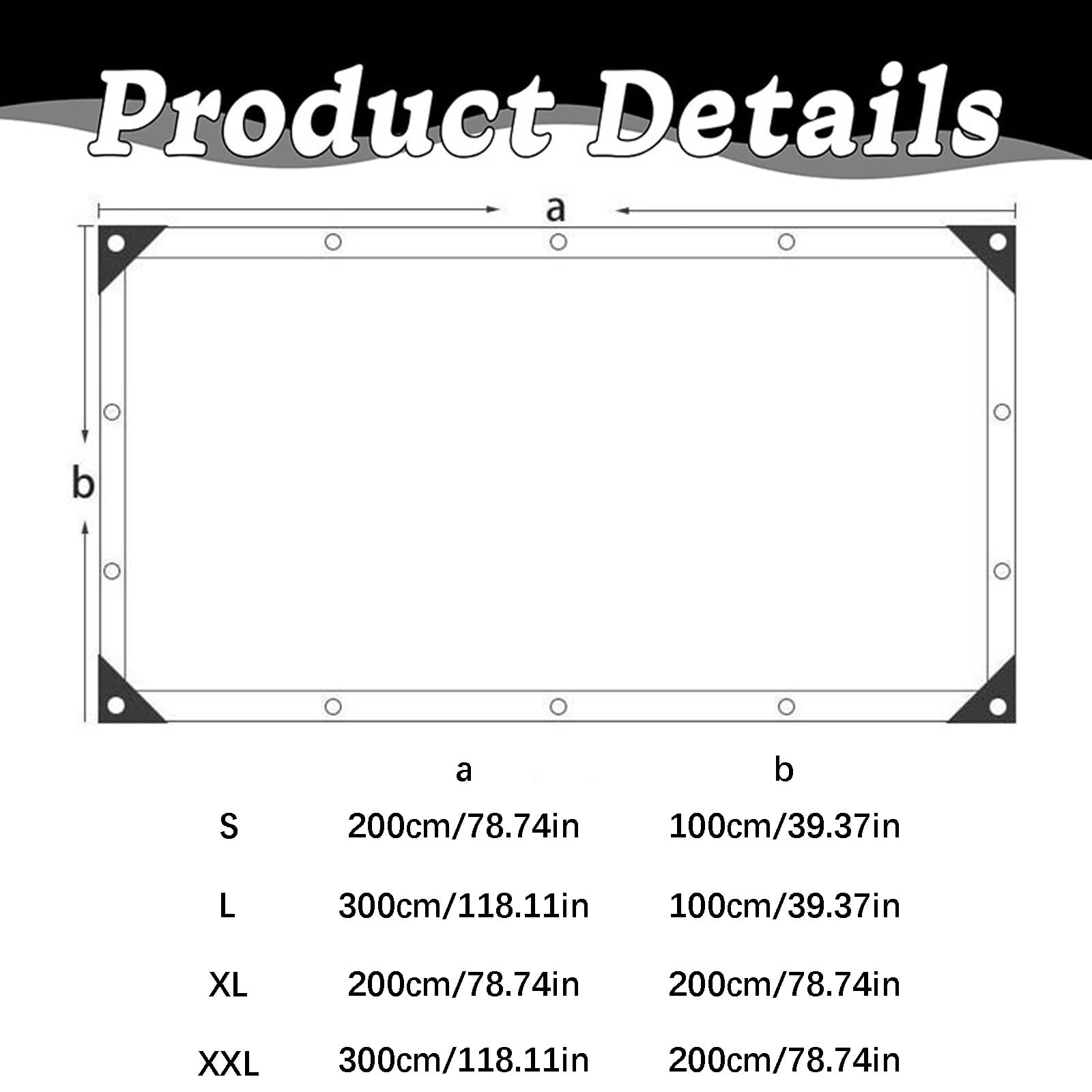 White Sun Shade Cloth 78.74" x 78.74" - Uv Resistant Outdoor Sunblock Mesh for Garden Patio Balcony, Breathable Shade Net for Plants Greenhouse, 50% Shading Rate with Grommets
