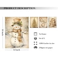 thumbnail image 2 of Hieng Vintage Christmas Wall Decor, Christmas Prints, Retro Christmas Wall Art Decor for Home Bedroom Living Room Office, Christmas Snowman Tree Posters Wall Art Set of 4, Unframed, 2 of 6