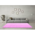 thumbnail image 3 of Ahgly Company Indoor Round Solid Pink Modern Area Rugs, 3' Round, 3 of 4