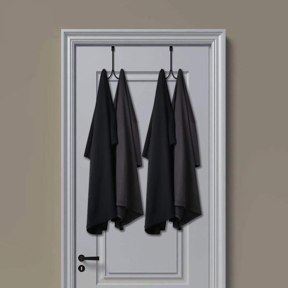 Hongchun Door Hook 5 x Stainless Steel Door Coat Hooks for Standard Door Hooks for Door Ledge Drawer Cupboard Wardrobe Kitchen Bathroom Bedroom