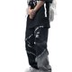 thumbnail image 1 of Pantalones de mezclilla para hombre Pantalones de mezclilla desgastados con degradado ajustado con agujeros rotos para citas masculinas Negro Gris XL, 1 of 8