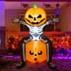 thumbnail image 1 of COMIN Cabeza de Calabaza Esqueleto de Calavera Inflable de Halloween de 5 pies con LED incorporados Decoración de Patio para Fiestas navideñas en Interiores, Exteriores, Patio, jardín, césped, 1 of 5