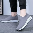 thumbnail image 2 of Men's Spring And Summer Fashion Breathable Solid Color Casual Shoes Comfortable And Light On Shoes 7.5 Light Gray, 2 of 8