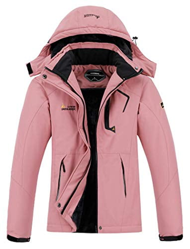 Moerdeng women's waterproof ski jacket warm winter snow coat mountain windbreaker hooded raincoat Clearance