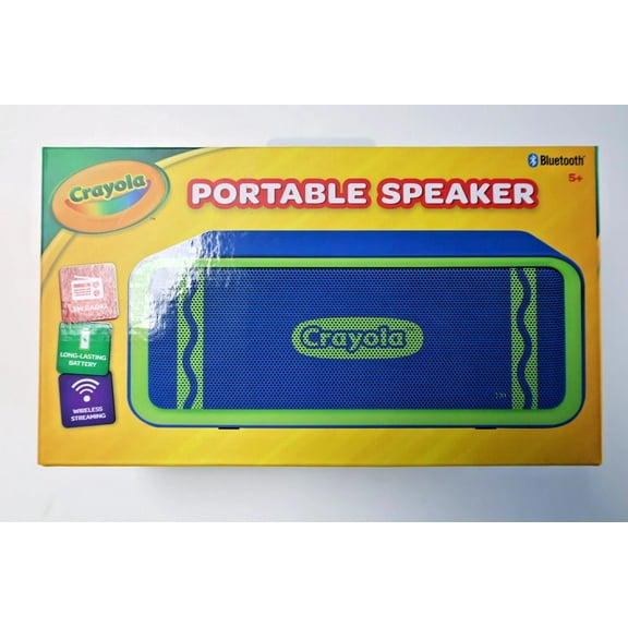Crayola Portable Speaker, Bluetooth, Black/Yellow (CBT300B)