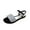 Silver, variant on OAVQHLG3B Wedge Sandals for Women Clearance Women's Casual Vintage Resort Beach Buckle Open Toe Fish Mouth Flat Sandals
