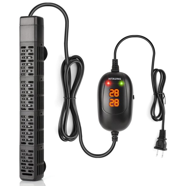 HiTauing Aquarium Heater, 50W/100W/200W/300W/500W Submersible Fish Tank Heater with Over-Temperature Protection and Automatic Power-Off When