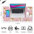 thumbnail image 5 of Long Mouse Pads for Desk,Cavalier King Charles Spaniels and Flowers Desk Mats on Top Of Desks, Desk Mouse Pad Extra Large with 3mm Non-Slip Base and Stitched Edge for Gaming,Work,Home 31.5"x15.7", 5 of 5