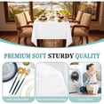thumbnail image 4 of Pesonlook 12 Pack White Polyester Tablecloth-60 x 102 Inch White Rectangle Tablecloth for 6 Ft Rectangle Tables,Washable Fabric Table Cover for Wedding/Buffet Party/Dining Table/Events, 4 of 7