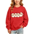 thumbnail image 2 of Qzwdhjm Girls Christmas Sweatshirts Xams Santa Cute Crewneck Sweatshirt with Thin Fleece Long Sleeve Graphic Winter Pullovers 2-15 Year, 2 of 9