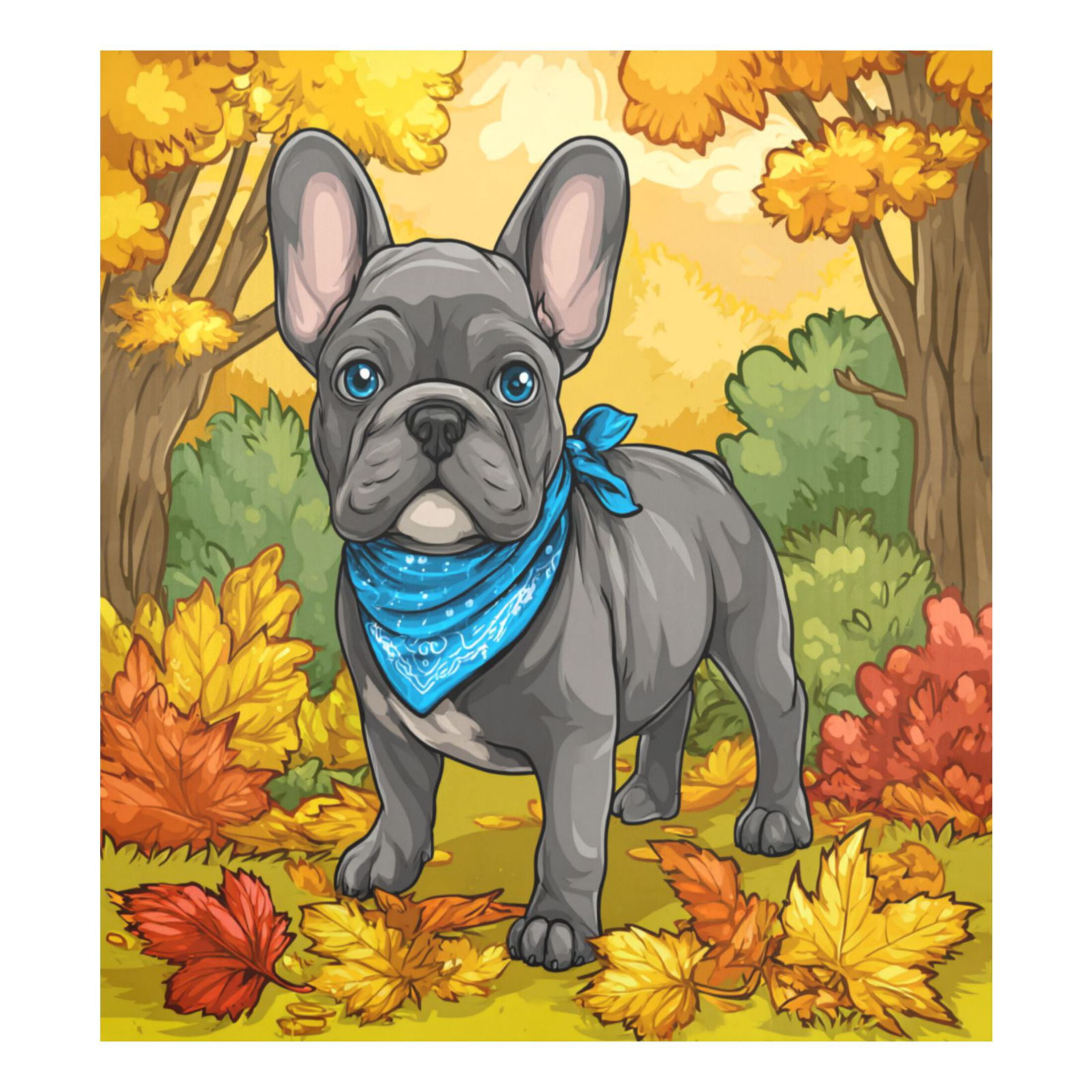 Dishwasher Magnetic Refrigerator Magnet Cover Sticker Home Decorative 23"x26" Cute Gray French Bulldog