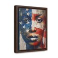 thumbnail image 2 of "Patriotic Essence: A Vibrant Tribute to American Womanhood" - Framed Canvas Wrap, 2 of 2