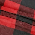 thumbnail image 5 of PiccoCasa Plush Fleece Throw Blankets for Sofa Couch, 50"x60", Scarlet and Black, 5 of 6