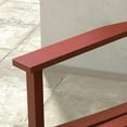 thumbnail image 4 of Resenkos 2-Piece Patio Rocking Chairs with Side Table, Smooth Armrests, High Back, Garden, Balcony, Porch, 352 lbs Capacity, Wine Red, 4 of 11