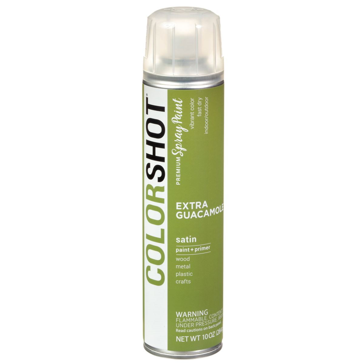 (2 pack) COLORSHOT Premium Multi-Surface Satin Extra Guacamole Spray Paint - 10 oz - Olive
