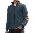 thumbnail image 4 of sususu Mens Casual Jackets Fashion ,StCollar Zipper Jacket Casual Design Outerwear,Grey,S, 4 of 5