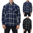 thumbnail image 5 of Men's Long Sleeve Quilted Lined Flannel Shirt Jacket with Hood Jackets for Men, 5 of 5