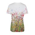 thumbnail image 5 of Moda Mujer Causal Rounk Cuello Impresión Blusa Manga Corta Camiseta Verano Tops Fridja bn5034, 5 of 5