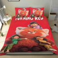 thumbnail image 1 of Turning Red Conjunto de sábanas temático, trío de piezas, cómodo y amigable con la piel, diseño único, regalo de decoración para el hogar para familiares, amigos y fans,135cm *200cm, 1 of 6