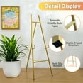 thumbnail image 2 of Yacona Easel Stand for Sign, Adjustable Metal Easels for Display with Adjustment Chain, Heavy Duty Poster Stand, for Wedding Sign, Poster, Painting, Displays, Gold, 2 of 7