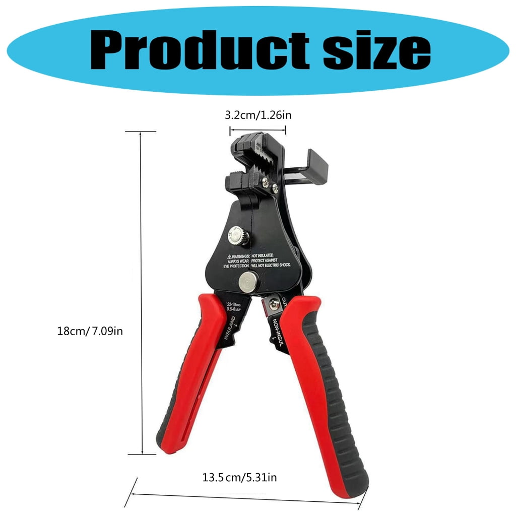 Zeiwohndc 3 In 1 Automatic Wire Stripper Crimper Tool Ergonomic Grip With Antislip Handle