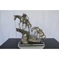 thumbnail image 2 of Nifao Man with Two Horses Silver Finish Bronze Statue - Size: 25"L x 13"W x 26"H, 2 of 12